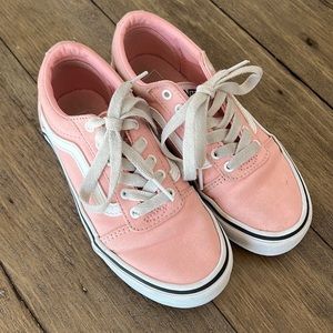 Pink lace up old school kids vans